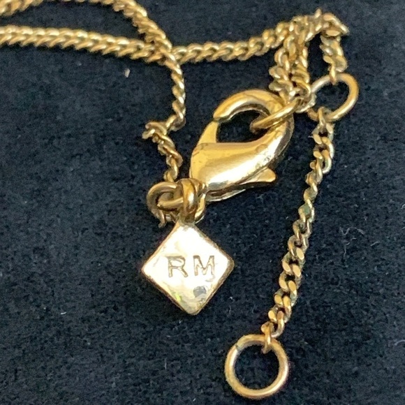 Rebecca Minkoff 3 Piece “Curb” Gold Tone Pyramid Set Earrings & Pendant Necklace - Picture 7 of 17